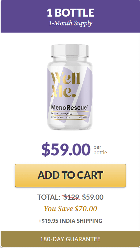 MenoRescue 1 $59/bottle